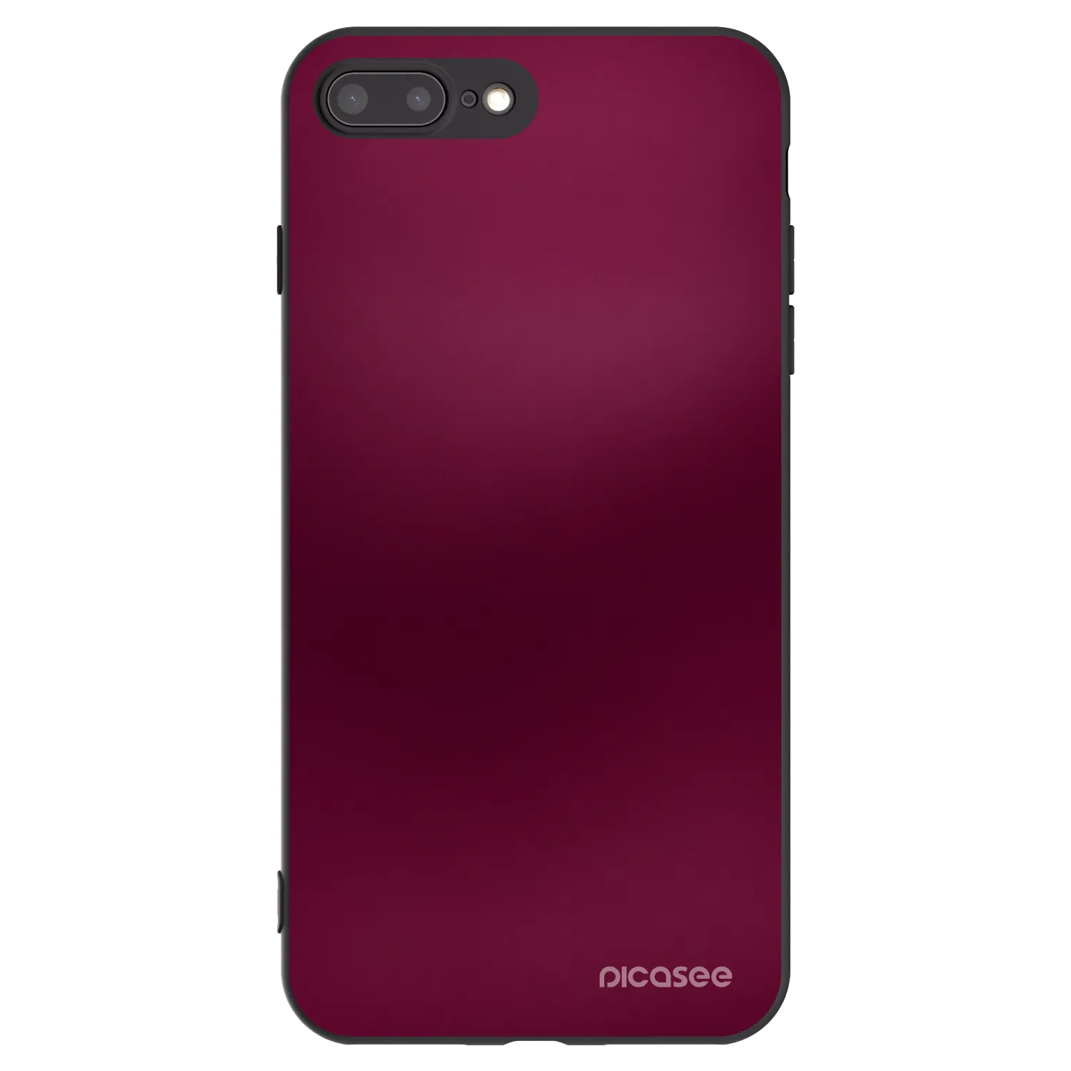 Picasee fekete szilikon tok az alábbi mobiltelefonokra Apple iPhone 8 Plus - Velvet Bordeaux