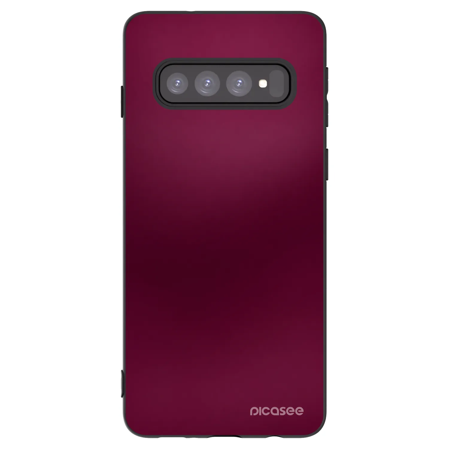 Picasee fekete szilikon tok az alábbi mobiltelefonokra Samsung Galaxy S10 G973 - Velvet Bordeaux