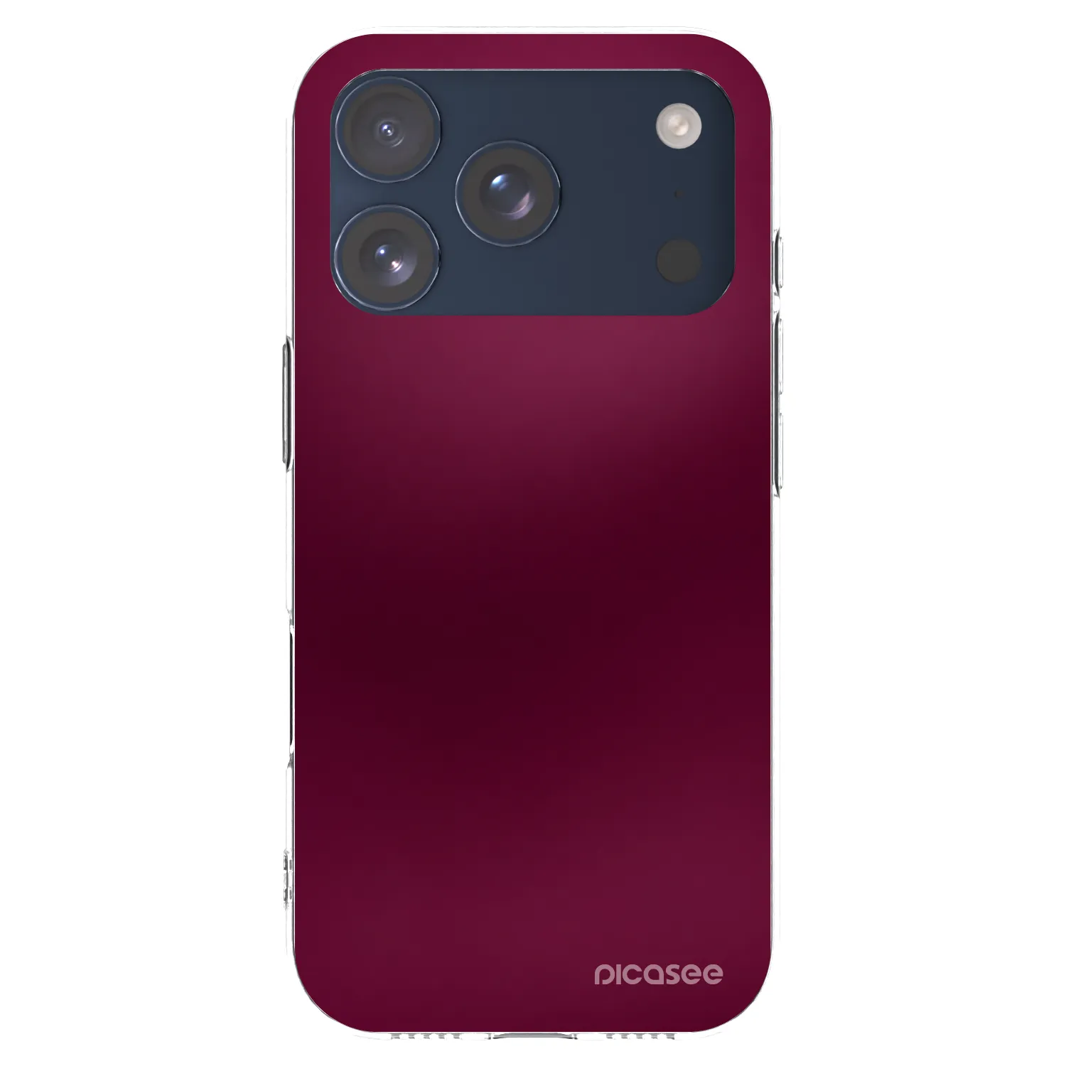 Picasee átlátszó szilikon tok az alábbi mobiltelefonokra Apple iPhone 17 Pro - Velvet Bordeaux
