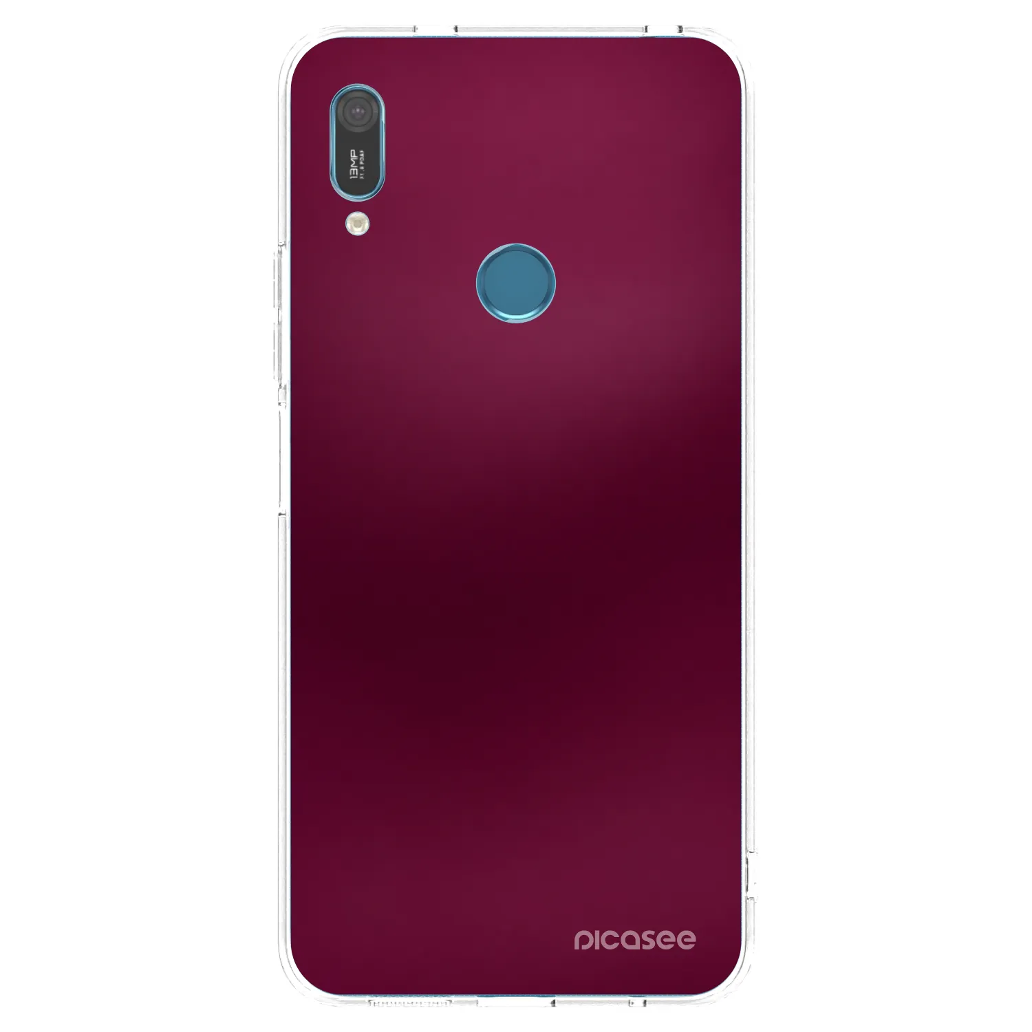 Picasee átlátszó szilikon tok az alábbi mobiltelefonokra Huawei Y6 2019 - Velvet Bordeaux