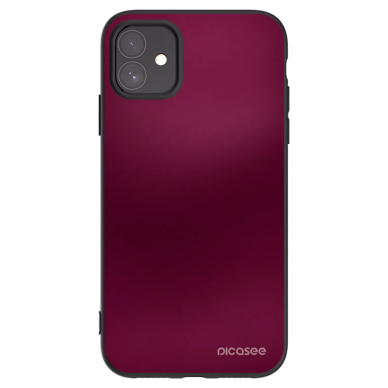 Picasee fekete szilikon tok az alábbi mobiltelefonokra Apple iPhone 11 - Velvet Bordeaux