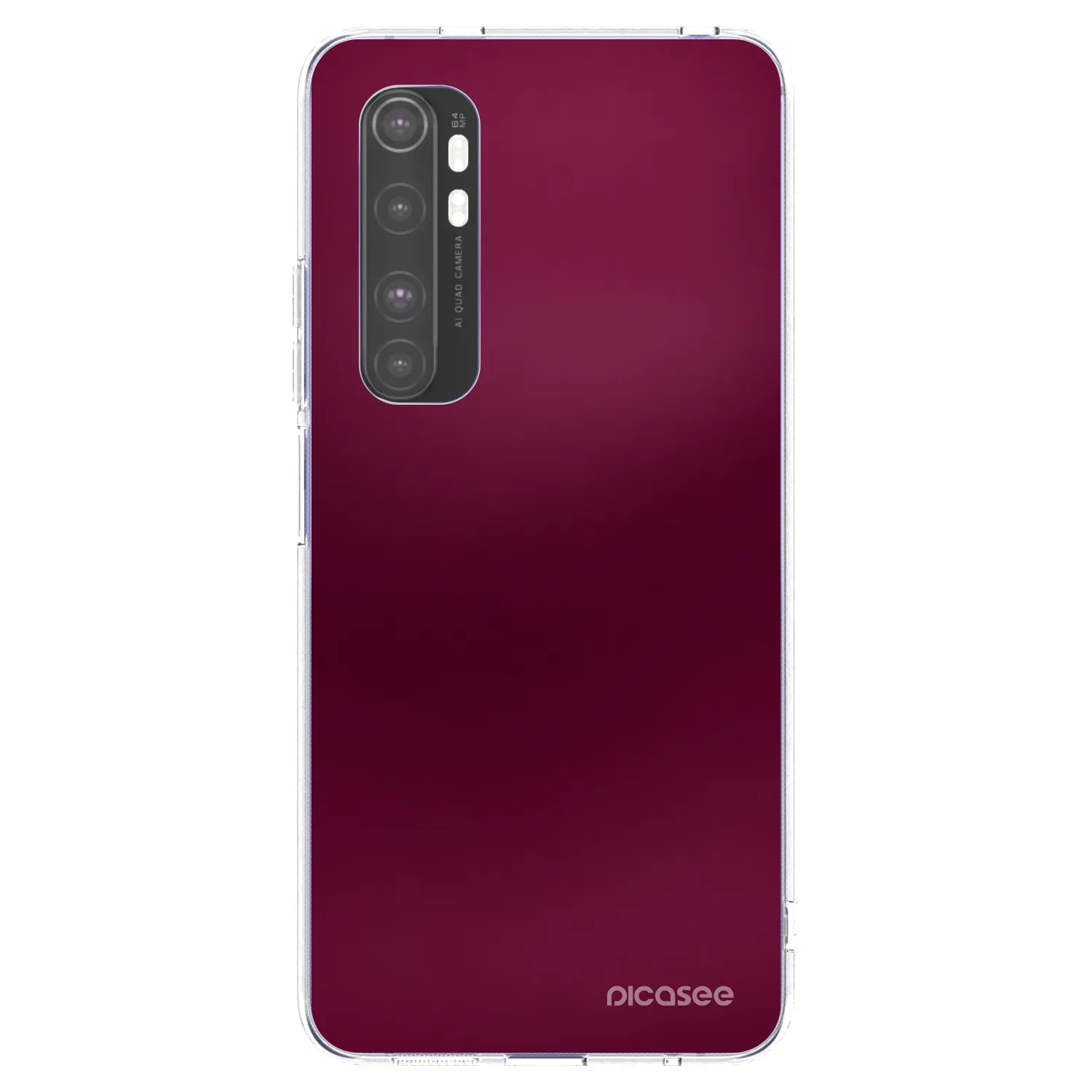 Picasee átlátszó szilikon tok az alábbi mobiltelefonokra Xiaomi Mi Note 10 Lite - Velvet Bordeaux