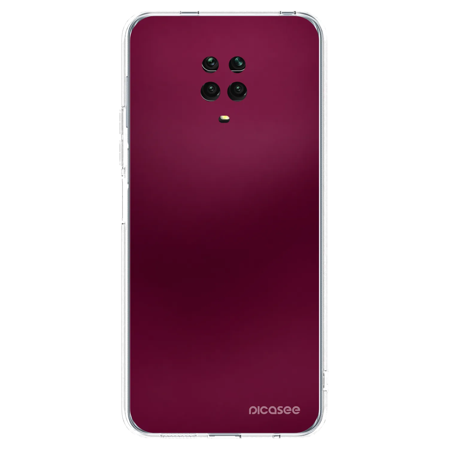 Picasee átlátszó szilikon tok az alábbi mobiltelefonokra Xiaomi Redmi Note 9S - Velvet Bordeaux