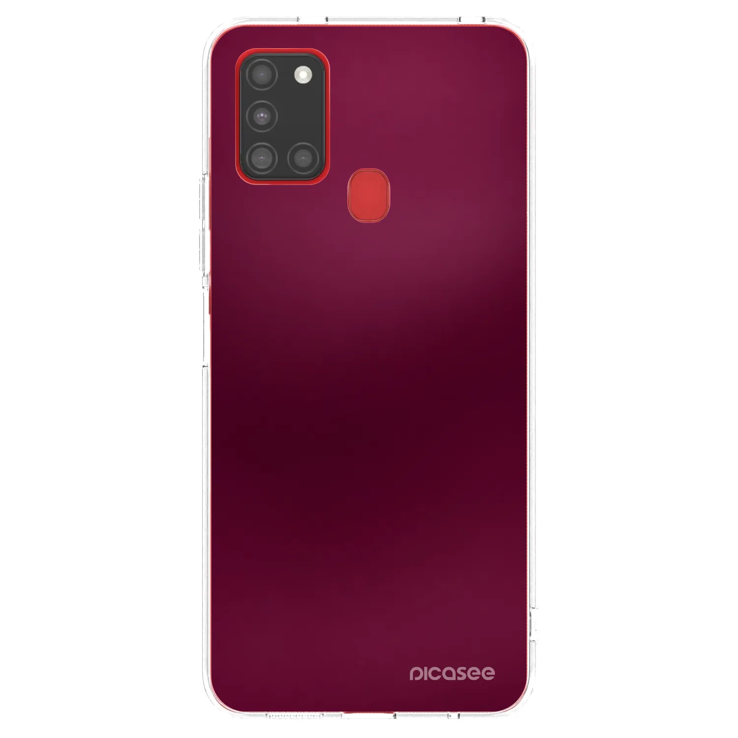 Picasee átlátszó szilikon tok az alábbi mobiltelefonokra Samsung Galaxy A21s - Velvet Bordeaux