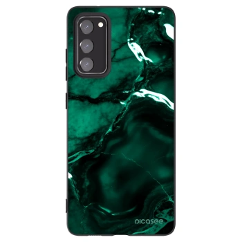 Picasee fekete szilikon tok az alábbi mobiltelefonokra Samsung Galaxy S20 FE - Dark emerald