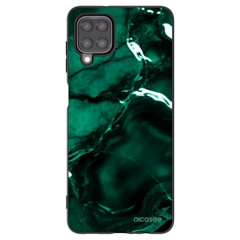 Picasee fekete szilikon tok az alábbi mobiltelefonokra Samsung Galaxy A12 A125F - Dark emerald