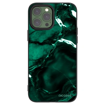 Picasee fekete szilikon tok az alábbi mobiltelefonokra Apple iPhone 13 Pro Max - Dark emerald