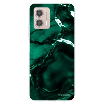 Picasee átlátszó szilikon tok az alábbi mobiltelefonokra Motorola Moto G53 5G - Dark emerald
