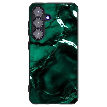Picasee fekete szilikon tok az alábbi mobiltelefonokra Samsung Galaxy S25 5G - Dark emerald