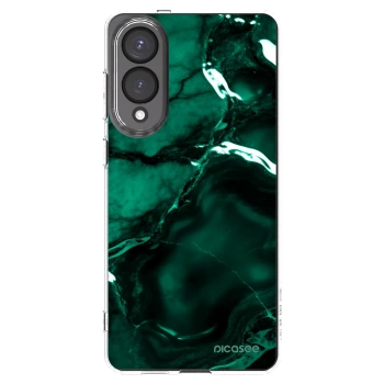 Picasee átlátszó szilikon tok az alábbi mobiltelefonokra Samsung Galaxy S25 Edge 5G - Dark emerald