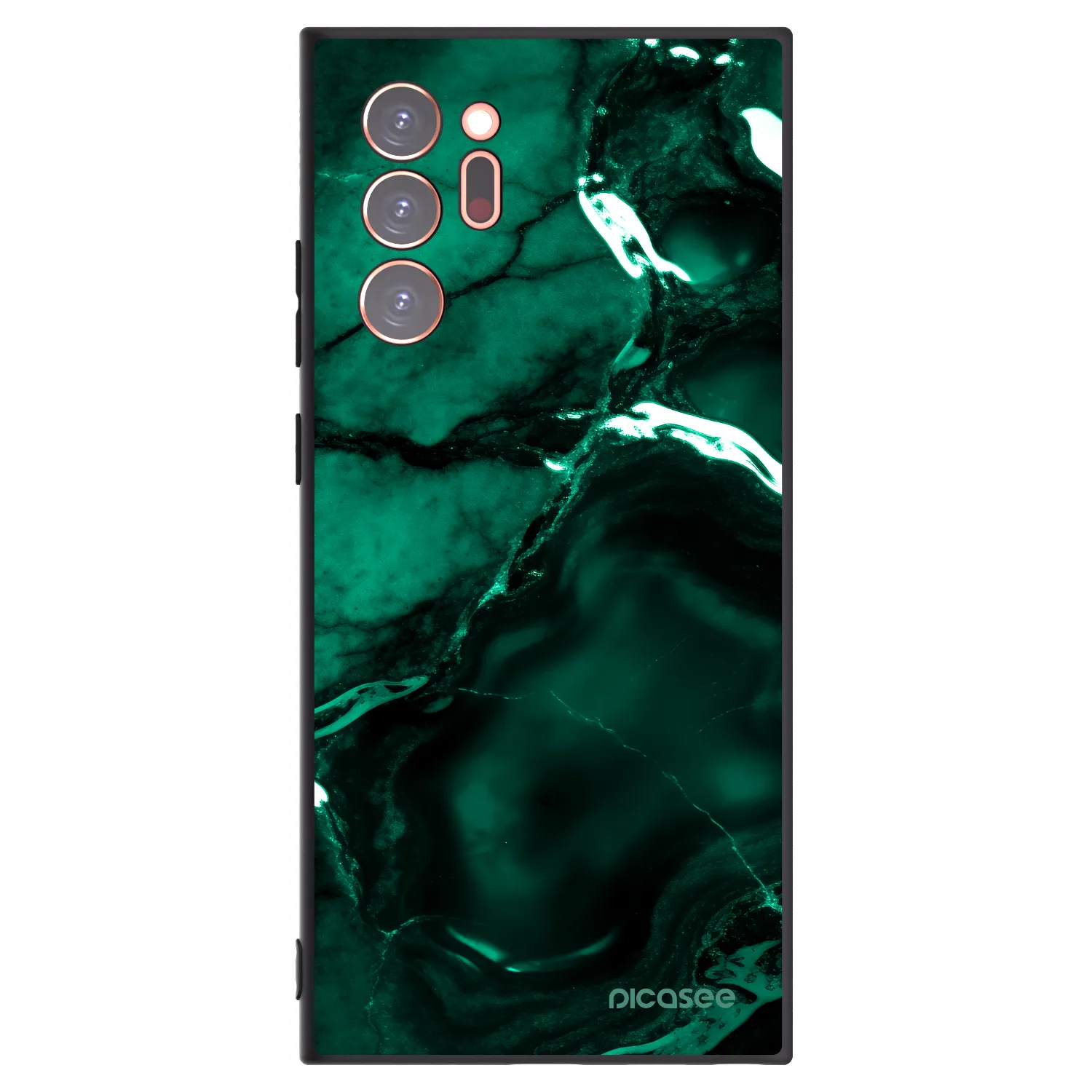 Picasee fekete szilikon tok az alábbi mobiltelefonokra Samsung Galaxy Note 20 Ultra - Dark emerald