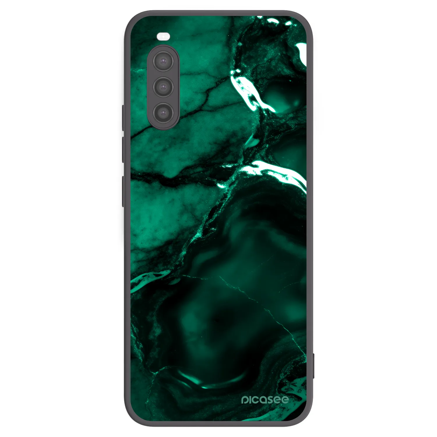Picasee fekete szilikon tok az alábbi mobiltelefonokra Sony Xperia 10 II - Dark emerald