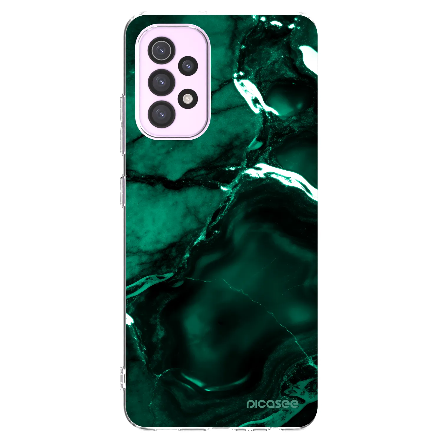 Picasee átlátszó szilikon tok az alábbi mobiltelefonokra Samsung Galaxy A32 5G A326B - Dark emerald