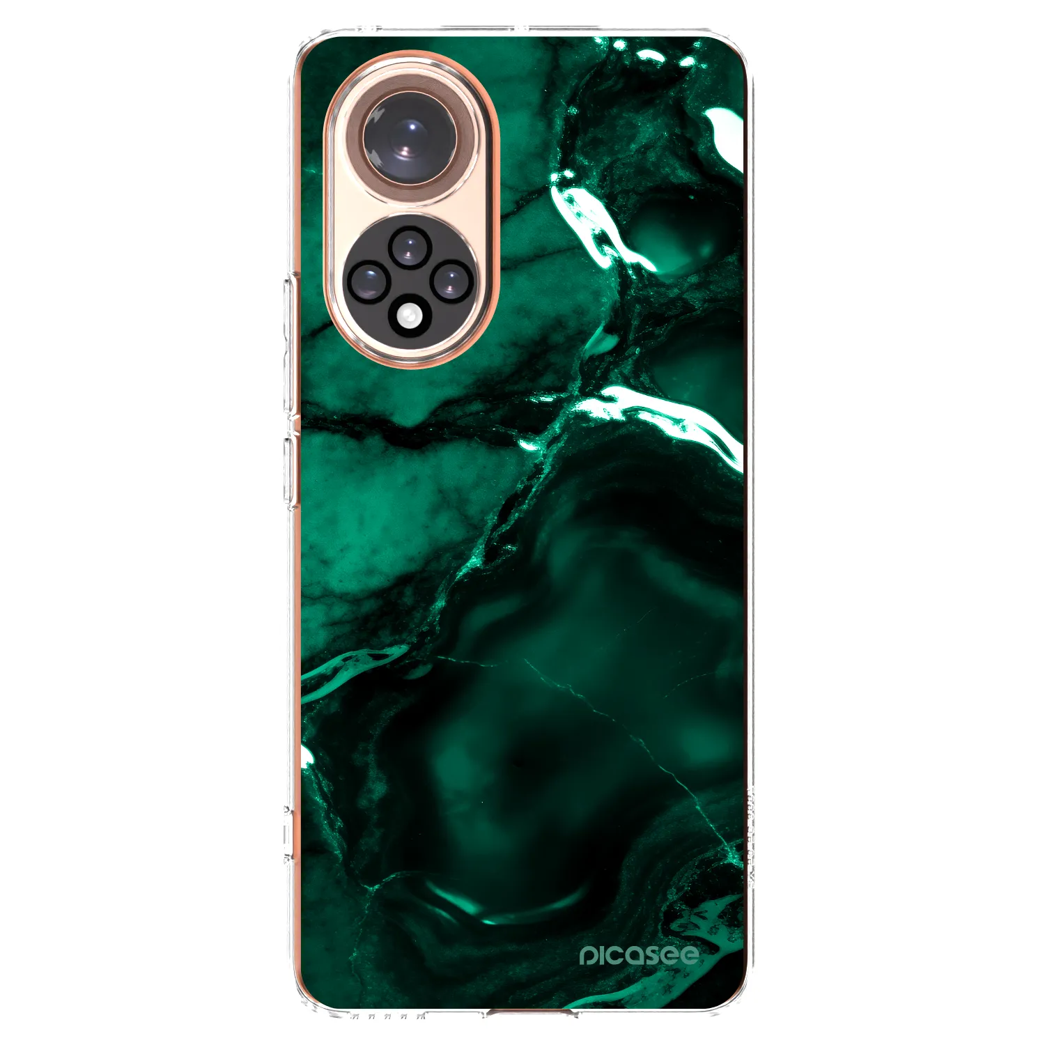 Picasee átlátszó szilikon tok az alábbi mobiltelefonokra Huawei Nova 9 - Dark emerald