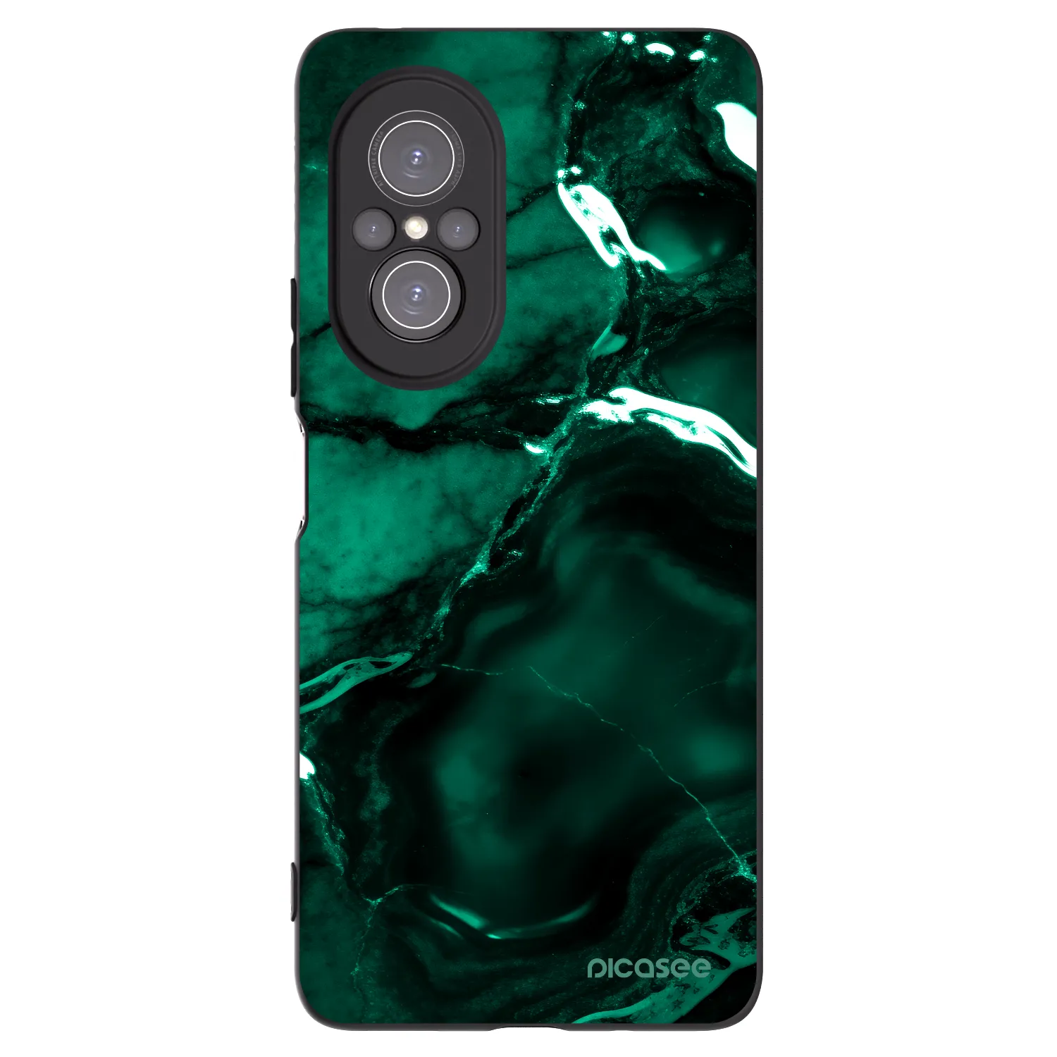 Picasee fekete szilikon tok az alábbi mobiltelefonokra Huawei Nova 9 SE - Dark emerald