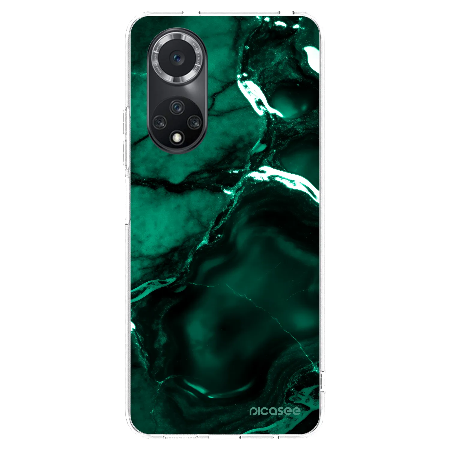 Picasee átlátszó szilikon tok az alábbi mobiltelefonokra Huawei Nova 9 SE - Dark emerald