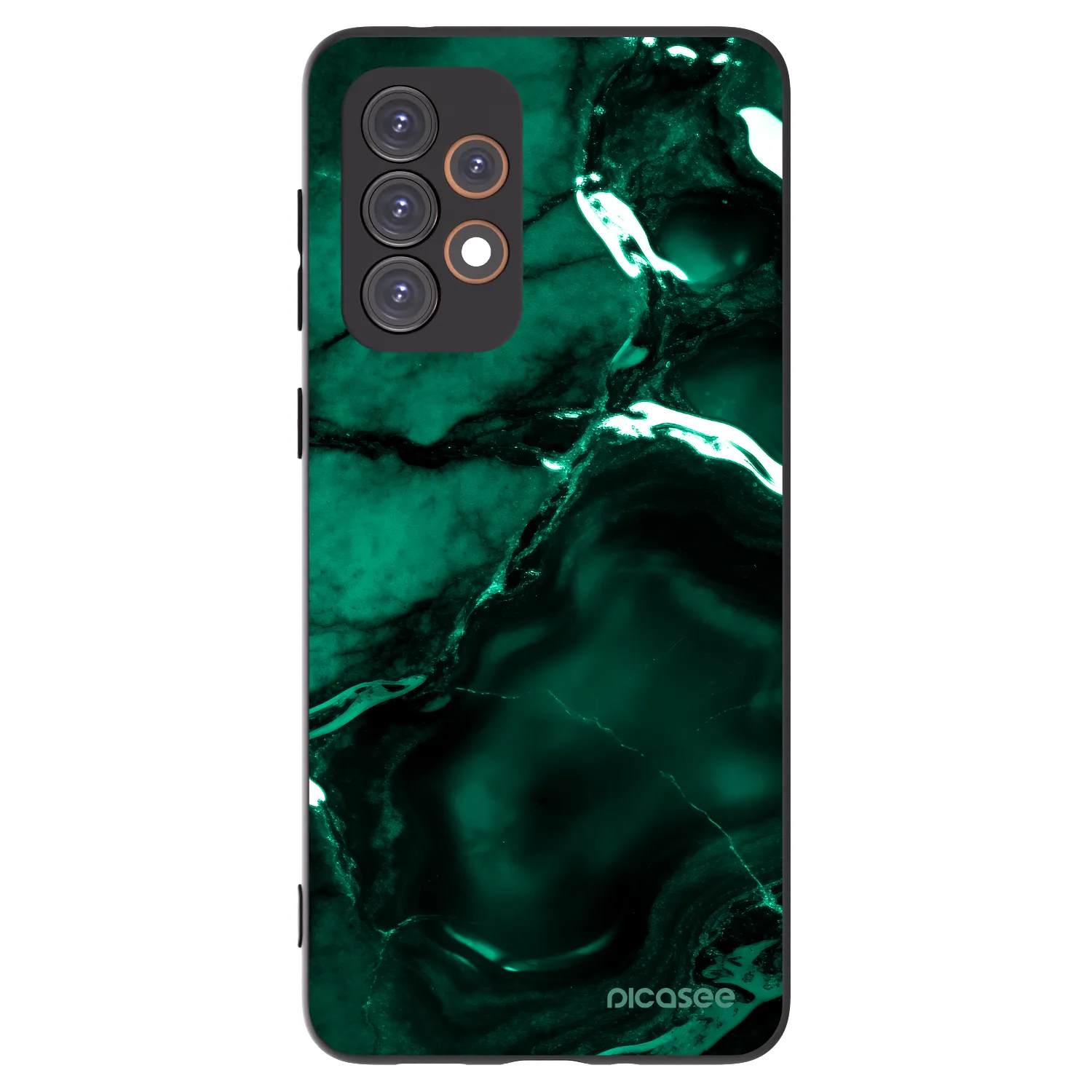 Picasee fekete szilikon tok az alábbi mobiltelefonokra Samsung Galaxy A33 5G A336 - Dark emerald