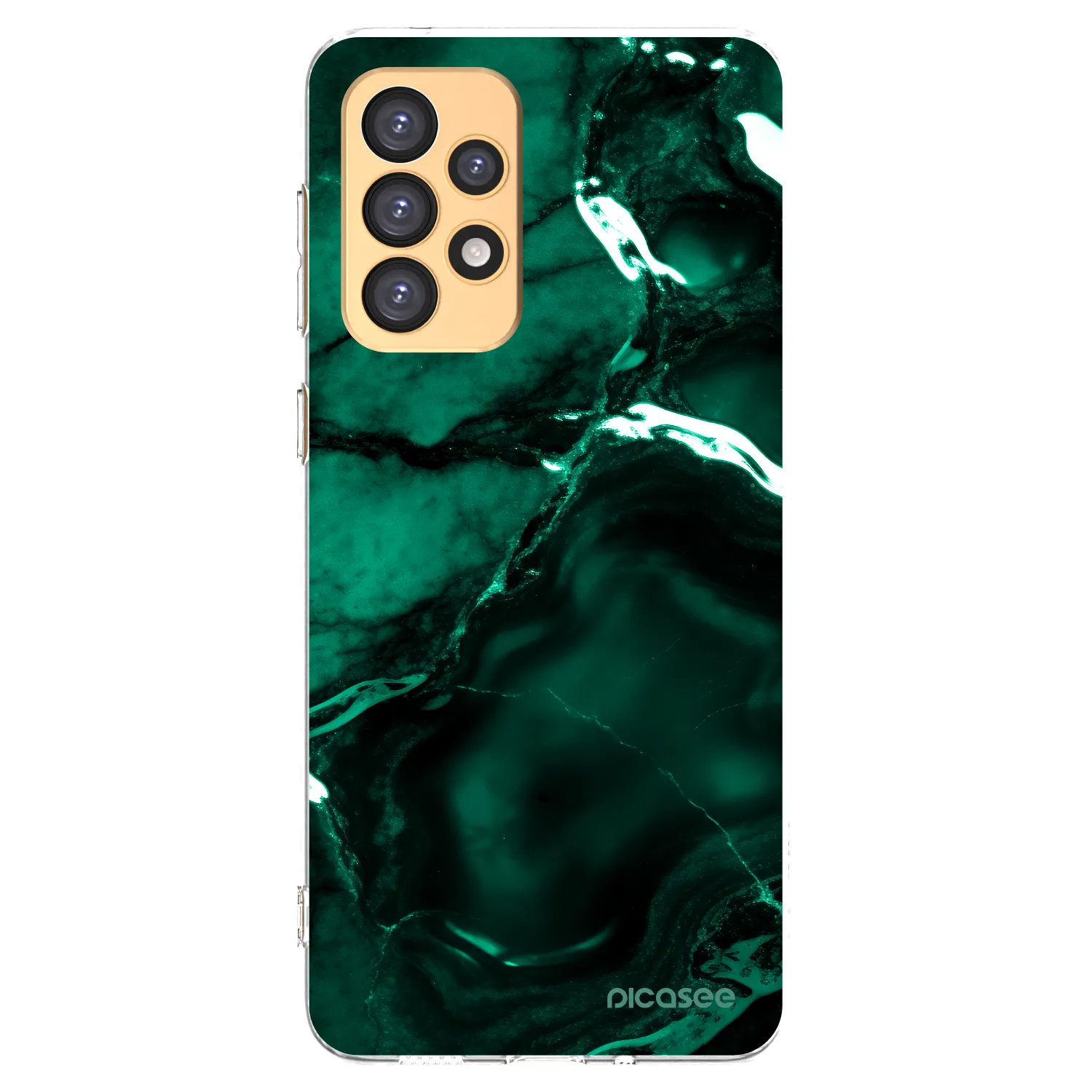 Picasee átlátszó szilikon tok az alábbi mobiltelefonokra Samsung Galaxy A33 5G A336 - Dark emerald