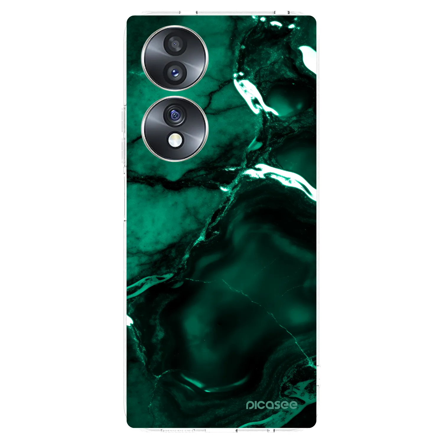 Picasee átlátszó szilikon tok az alábbi mobiltelefonokra Honor 70 - Dark emerald
