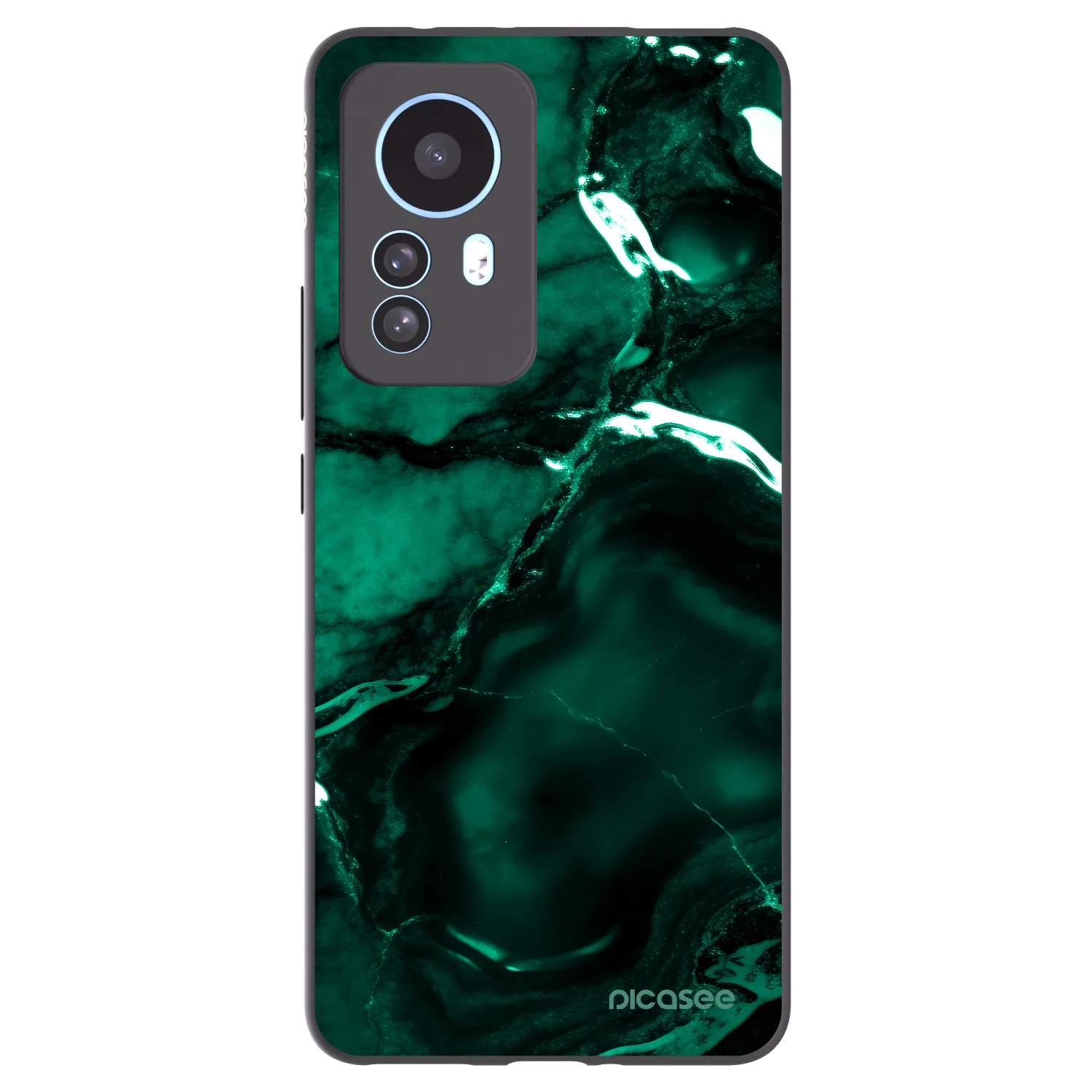 Picasee fekete szilikon tok az alábbi mobiltelefonokra Xiaomi 12T Pro - Dark emerald