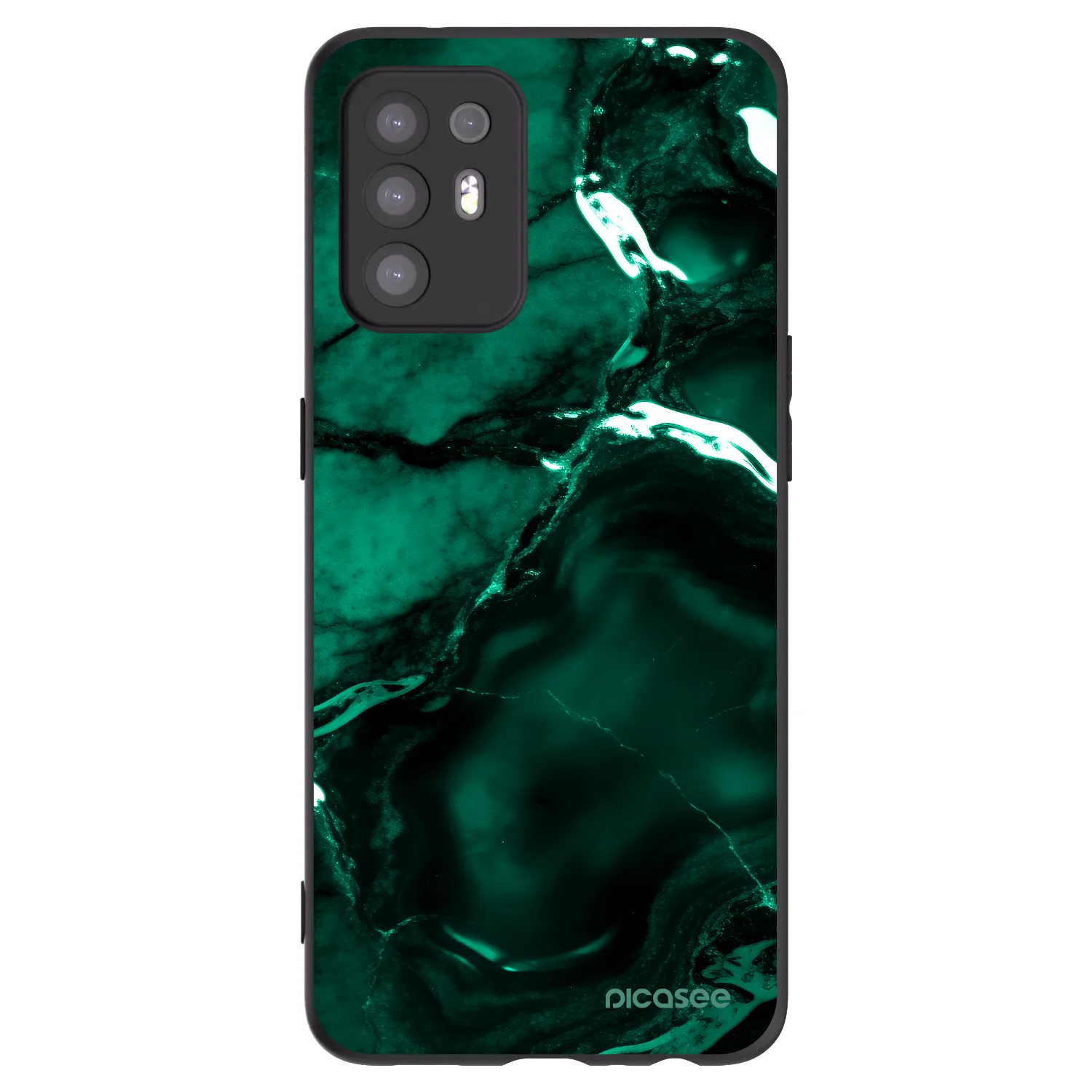 Picasee fekete szilikon tok az alábbi mobiltelefonokra OPPO A94 5G - Dark emerald