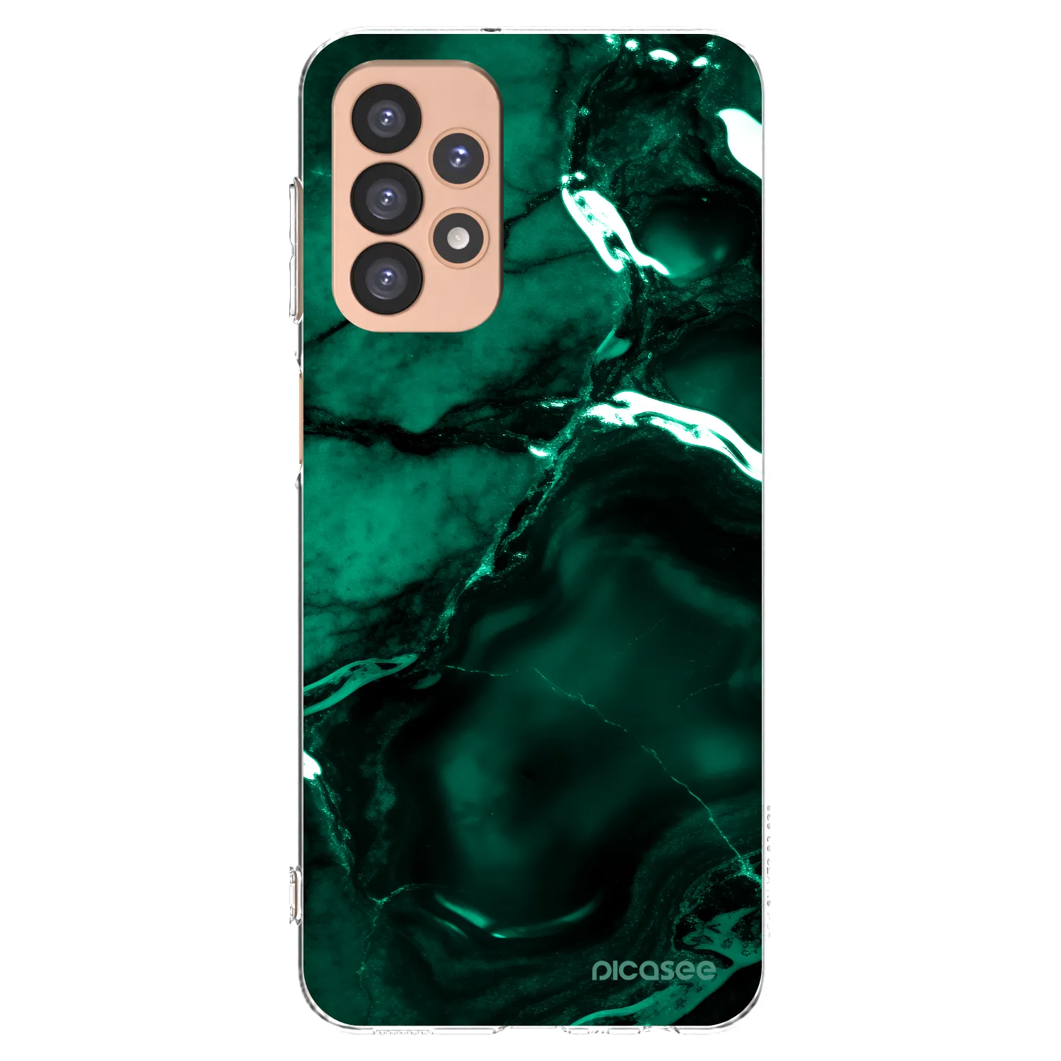 Picasee átlátszó szilikon tok az alábbi mobiltelefonokra Samsung Galaxy A23 A236B 5G - Dark emerald