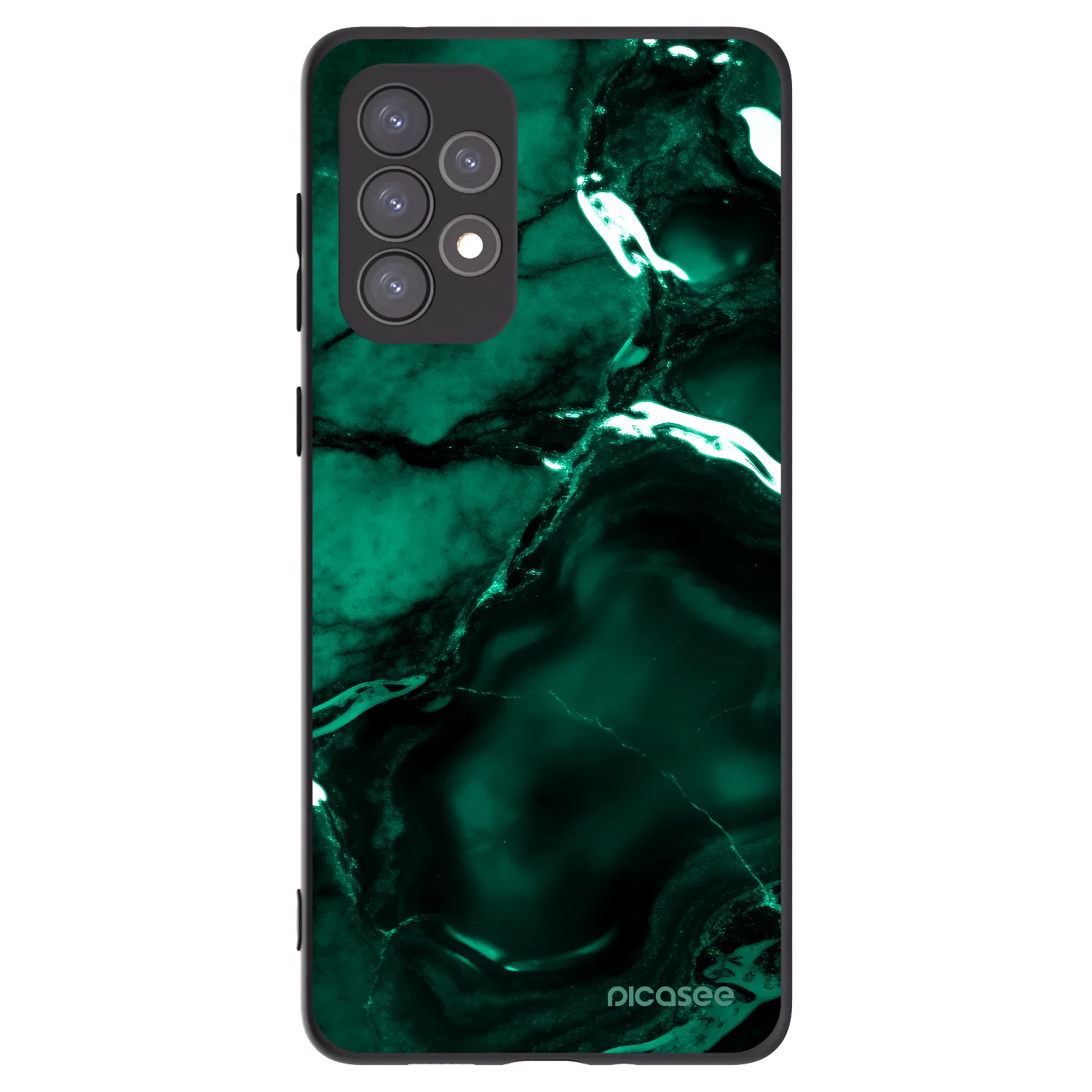 Picasee fekete szilikon tok az alábbi mobiltelefonokra Samsung Galaxy A73 5G - Dark emerald