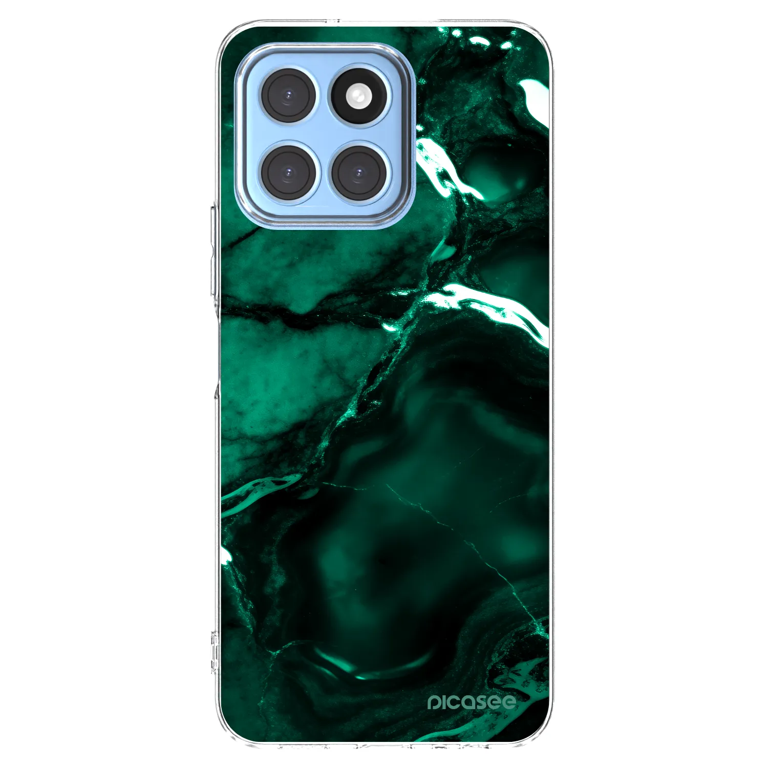 Picasee átlátszó szilikon tok az alábbi mobiltelefonokra Honor X8 5G - Dark emerald