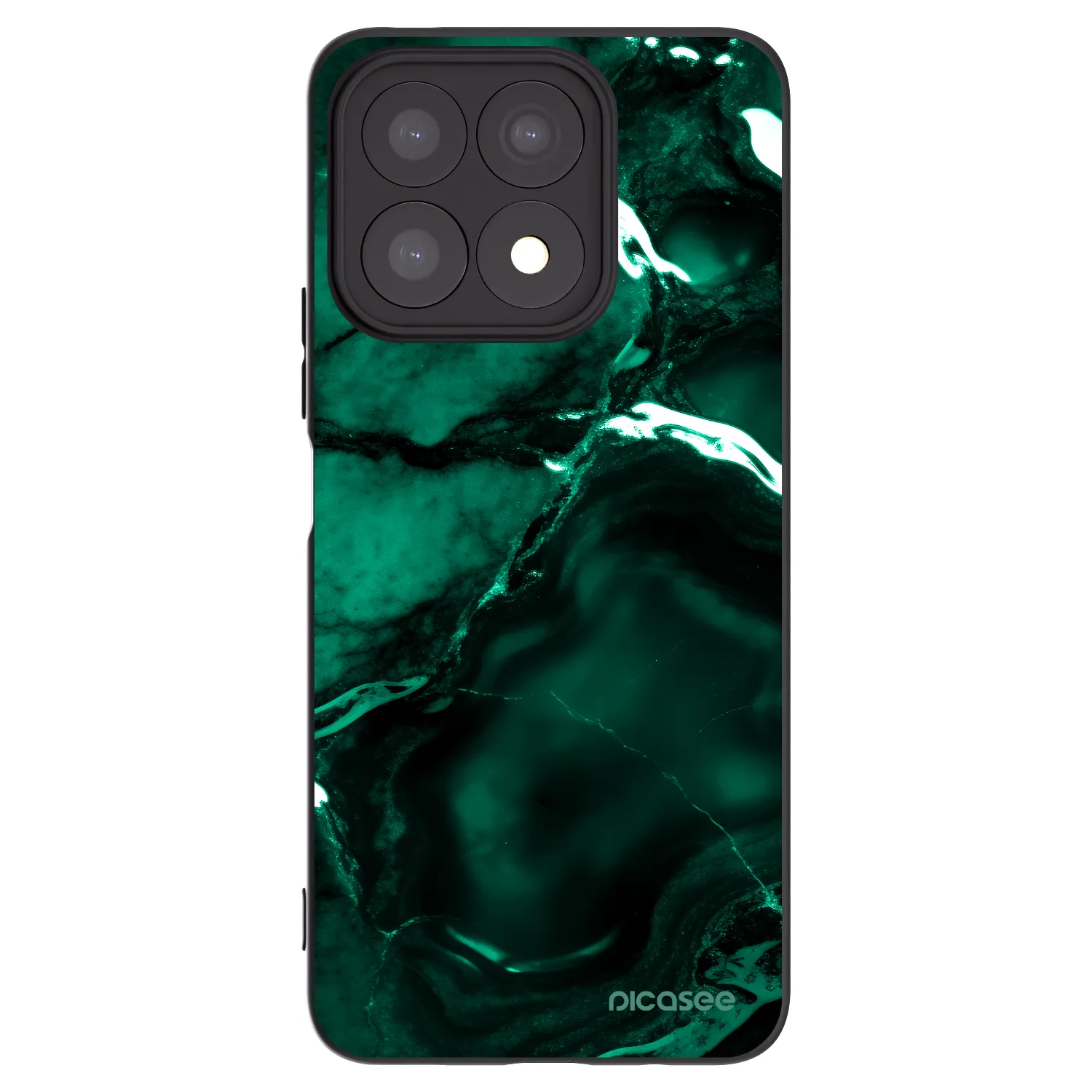 Picasee fekete szilikon tok az alábbi mobiltelefonokra Honor X8a - Dark emerald