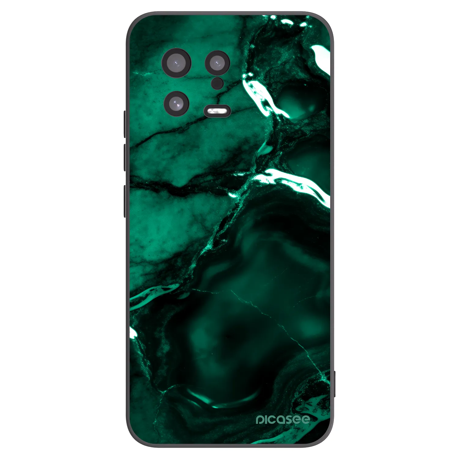 Picasee fekete szilikon tok az alábbi mobiltelefonokra Xiaomi 13 - Dark emerald