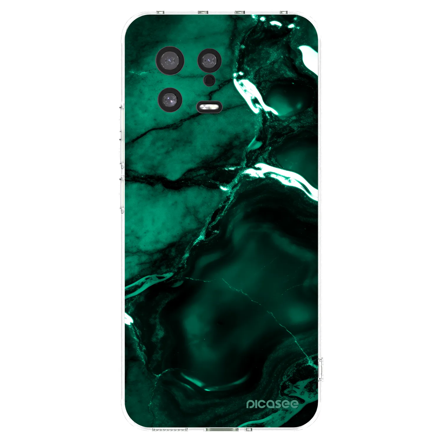 Picasee átlátszó szilikon tok az alábbi mobiltelefonokra Xiaomi 13 - Dark emerald