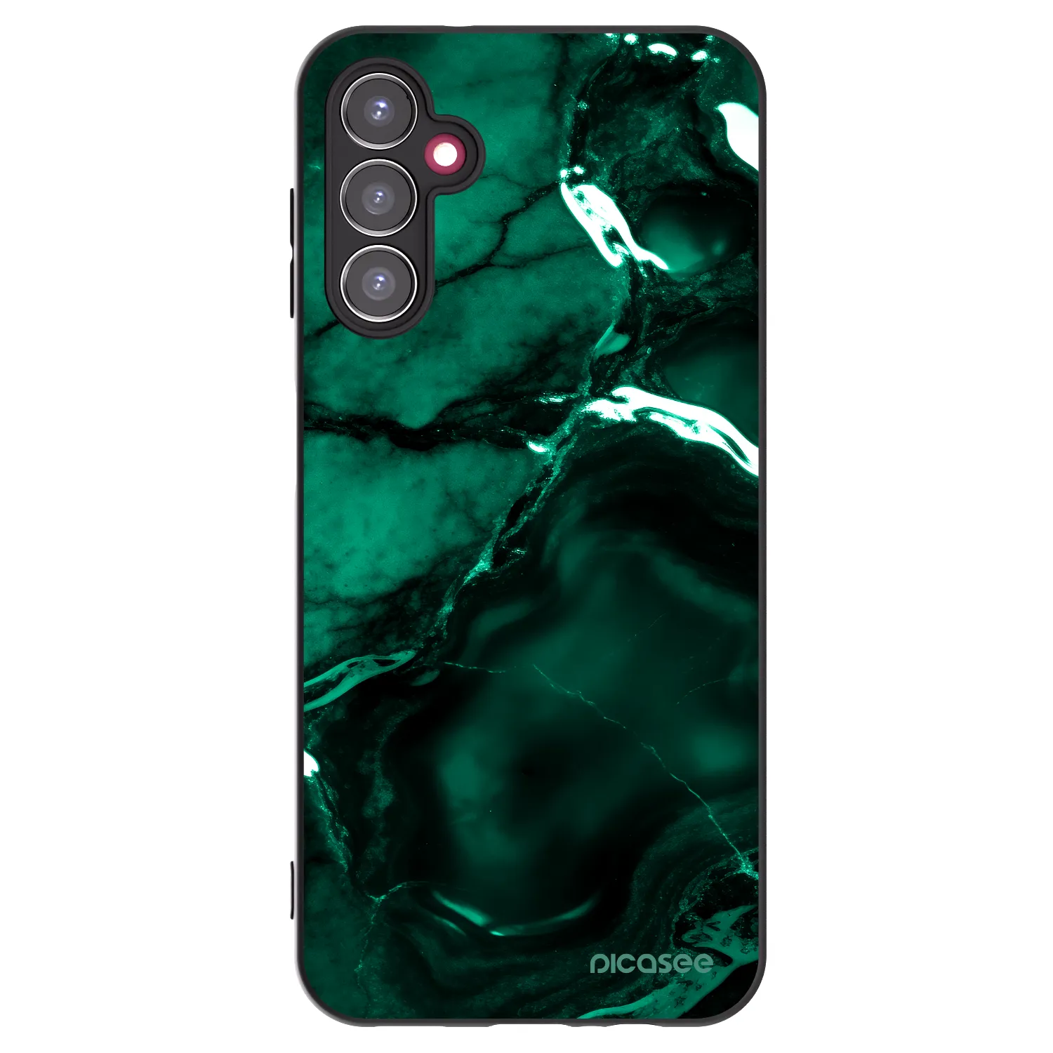 Picasee fekete szilikon tok az alábbi mobiltelefonokra Samsung Galaxy A14 4G A145R - Dark emerald