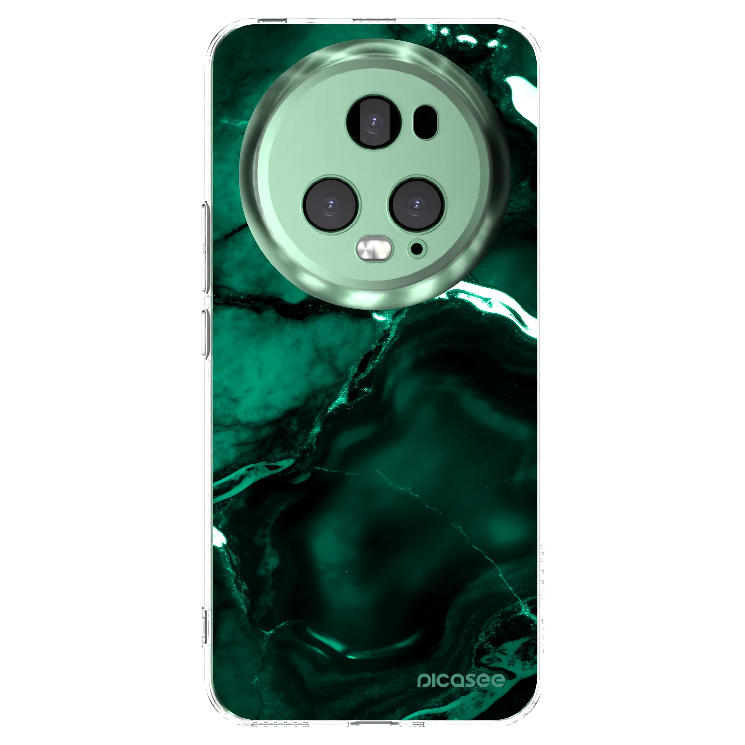 Picasee átlátszó szilikon tok az alábbi mobiltelefonokra Honor Magic5 Pro - Dark emerald