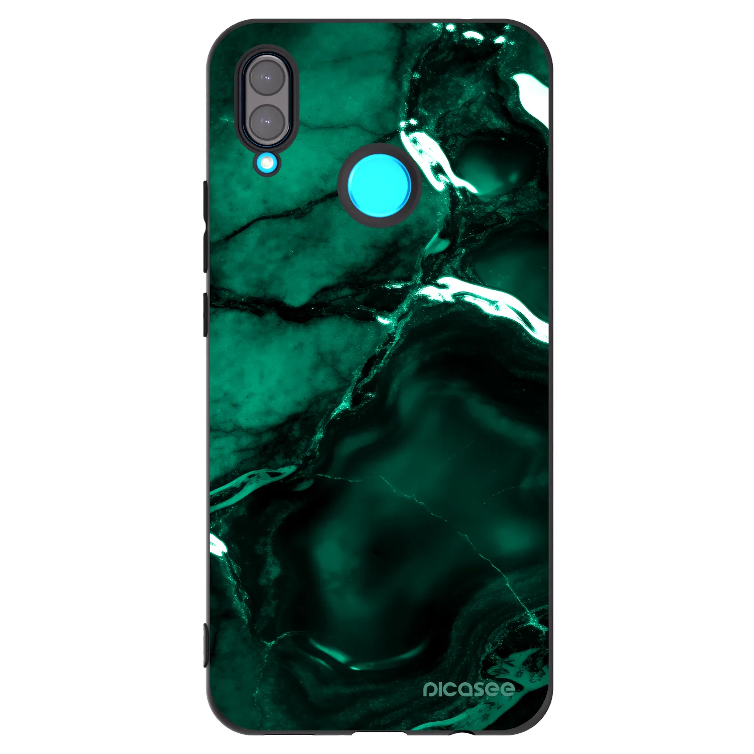 Picasee fekete szilikon tok az alábbi mobiltelefonokra Huawei Nova 3 - Dark emerald