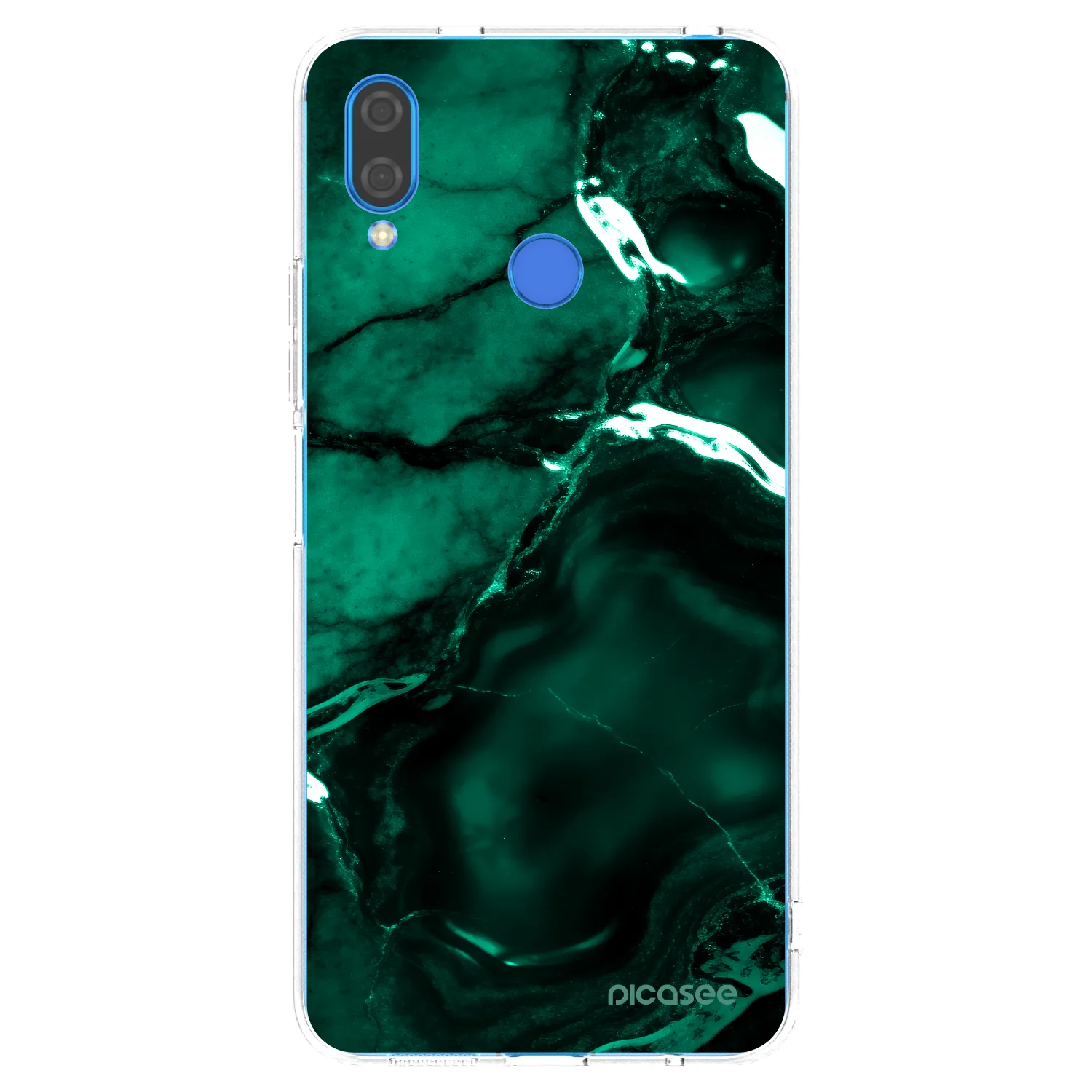 Picasee átlátszó szilikon tok az alábbi mobiltelefonokra Huawei Nova 3i - Dark emerald