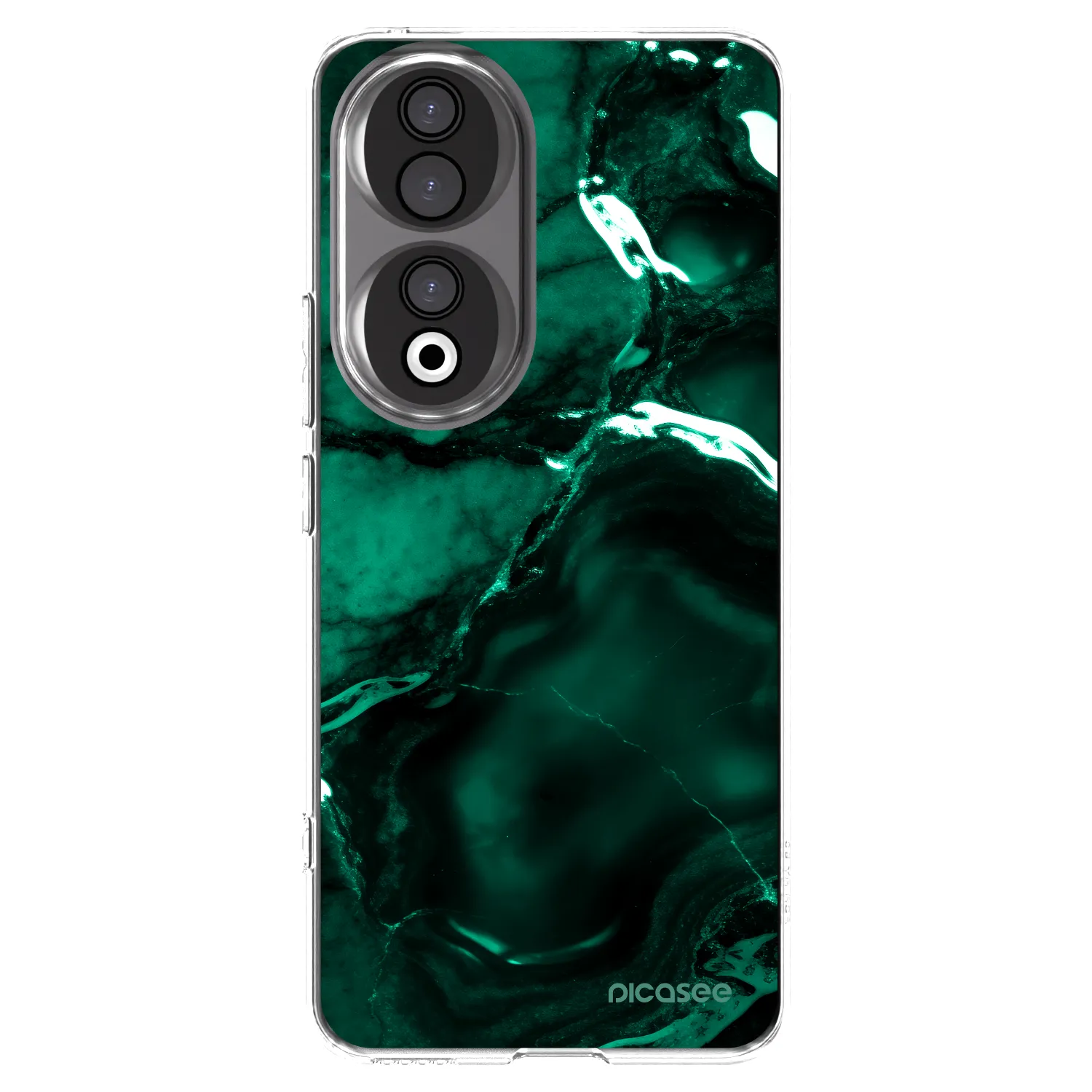 Picasee átlátszó szilikon tok az alábbi mobiltelefonokra Honor 90 5G - Dark emerald