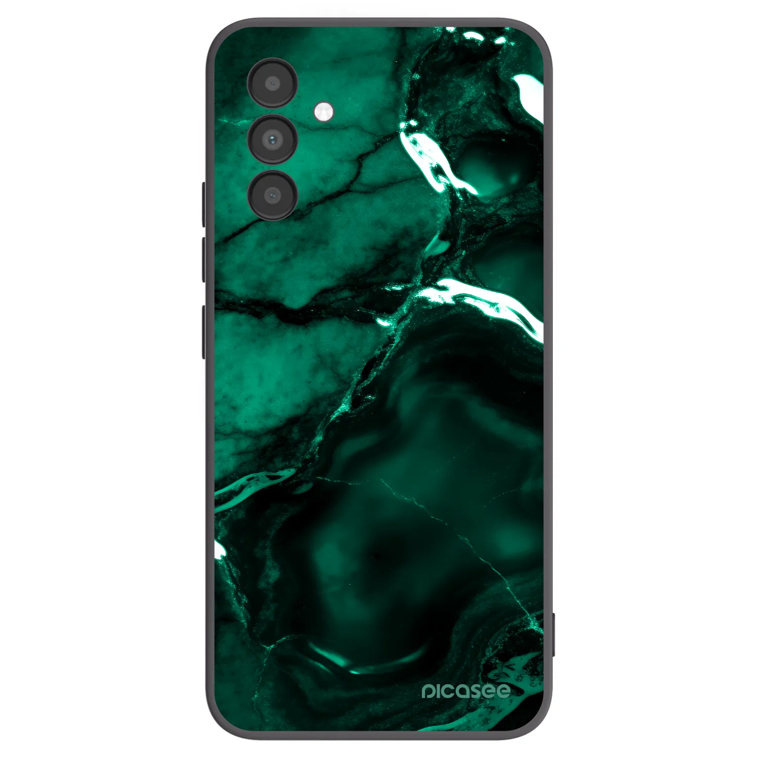 Picasee fekete szilikon tok az alábbi mobiltelefonokra Samsung Galaxy A04s A047F - Dark emerald