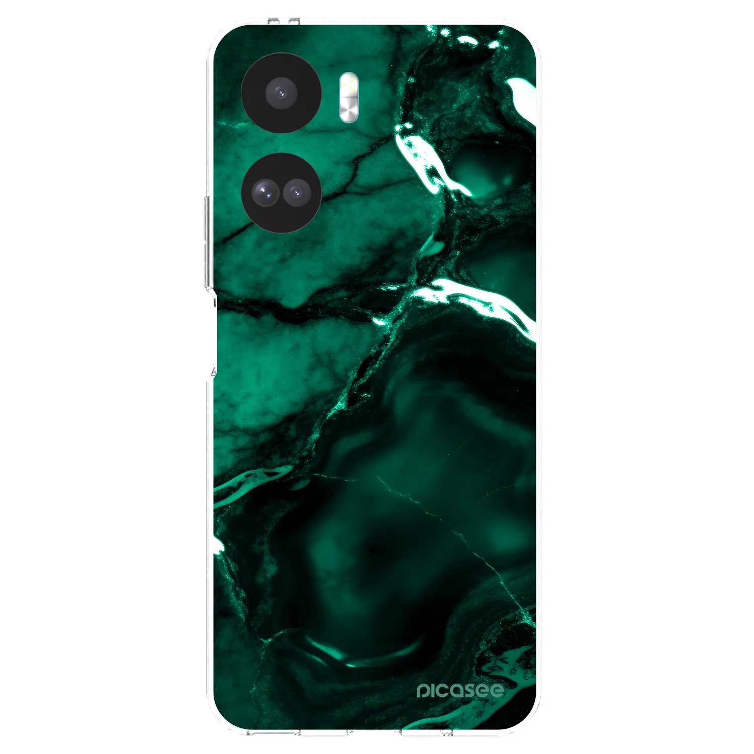 Picasee átlátszó szilikon tok az alábbi mobiltelefonokra Honor 90 Lite 5G - Dark emerald