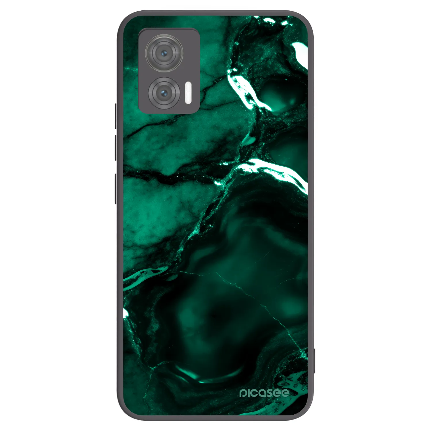 Picasee fekete szilikon tok az alábbi mobiltelefonokra Motorola Edge 30 Neo - Dark emerald