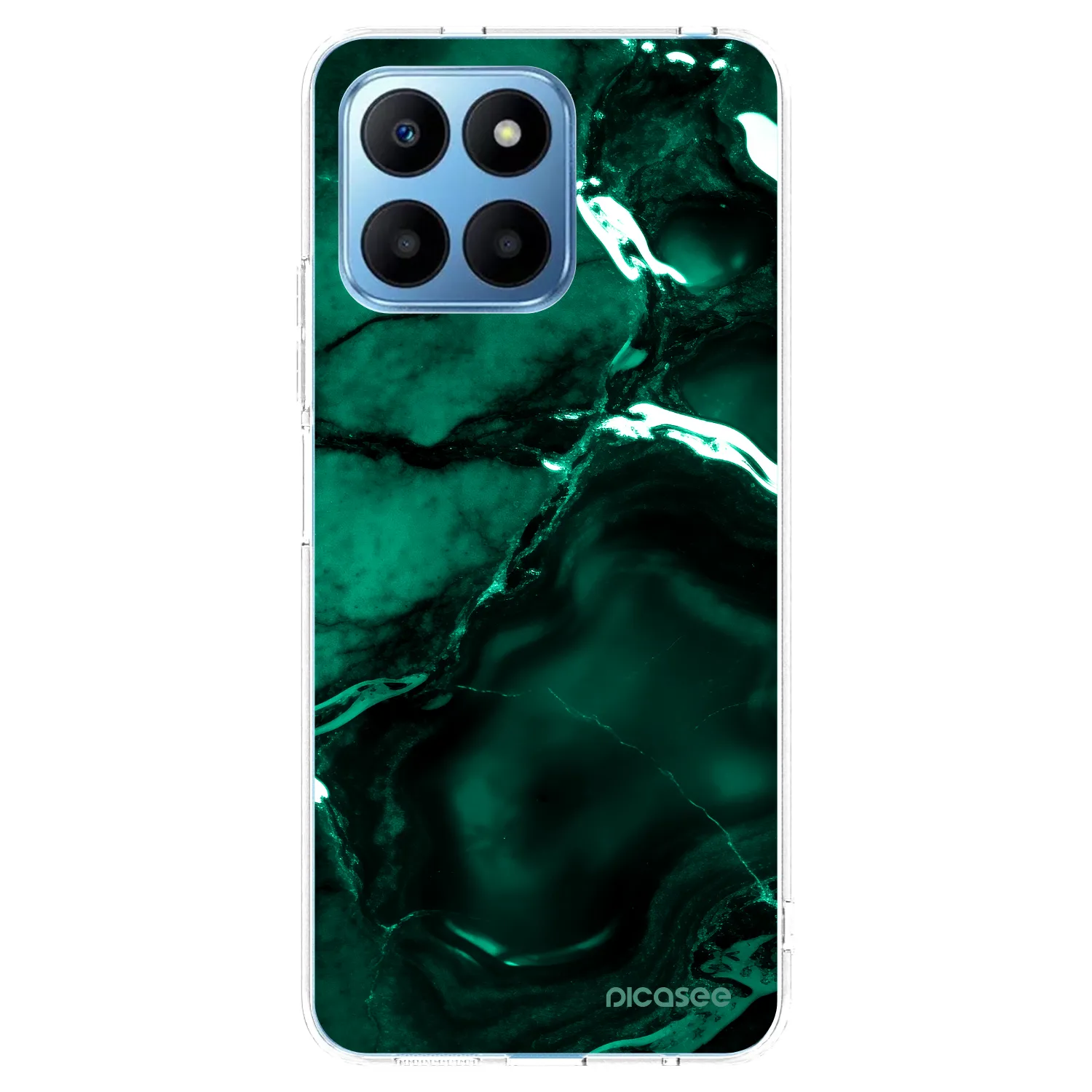 Picasee átlátszó szilikon tok az alábbi mobiltelefonokra Honor 70 Lite - Dark emerald