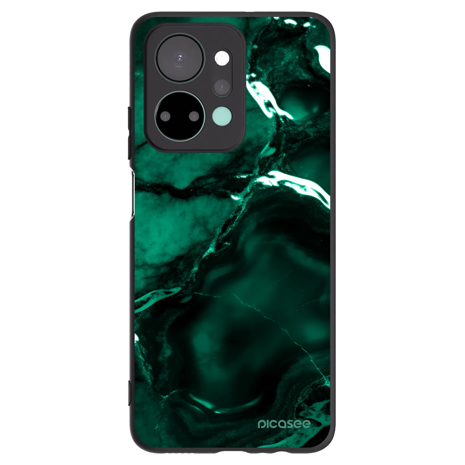 Picasee fekete szilikon tok az alábbi mobiltelefonokra Honor X7a - Dark emerald