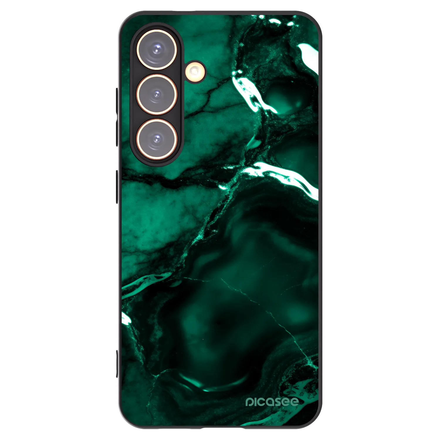 Picasee fekete szilikon tok az alábbi mobiltelefonokra Samsung Galaxy S24 S921B 5G - Dark emerald