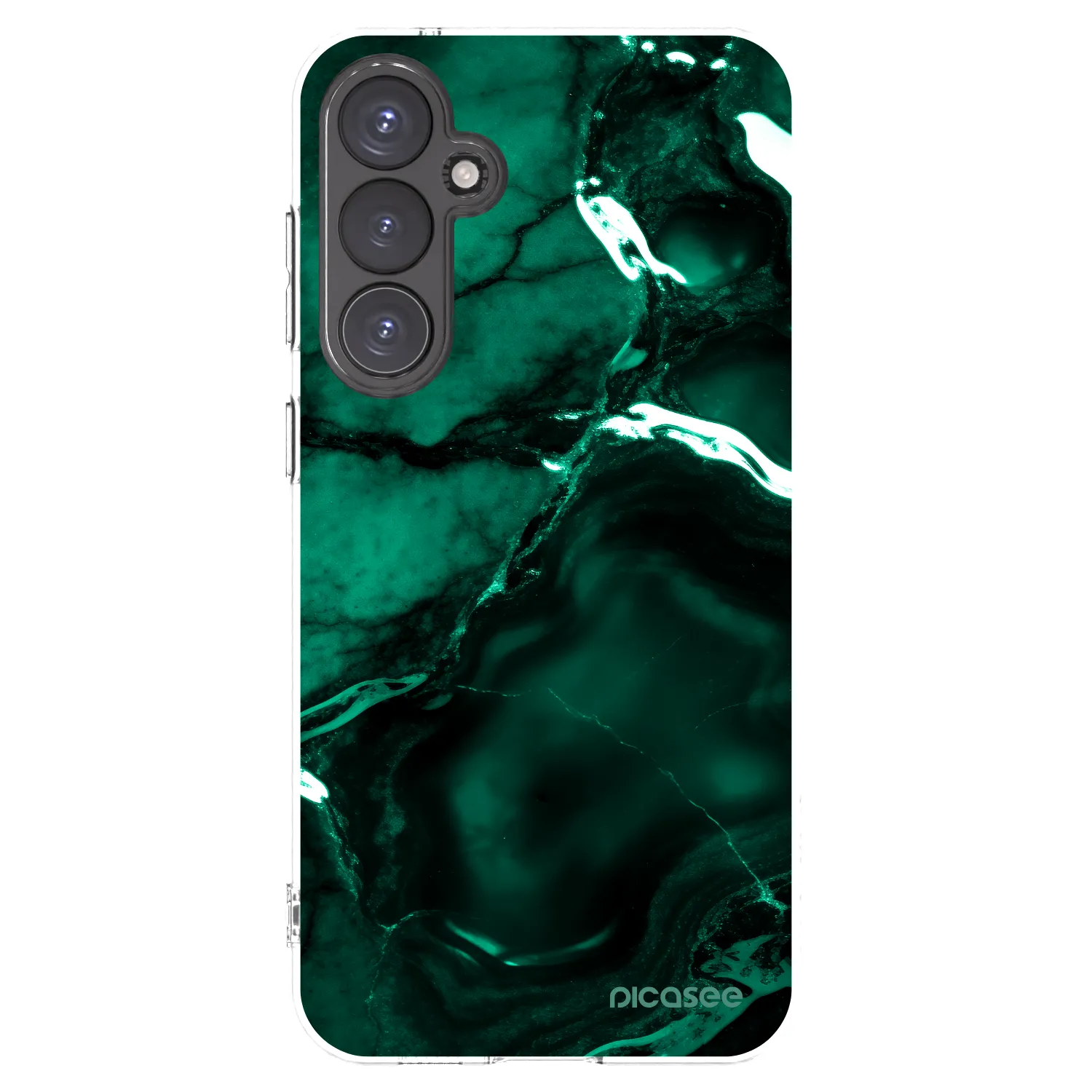 Picasee átlátszó szilikon tok az alábbi mobiltelefonokra Samsung Galaxy S23 FE S711B - Dark emerald