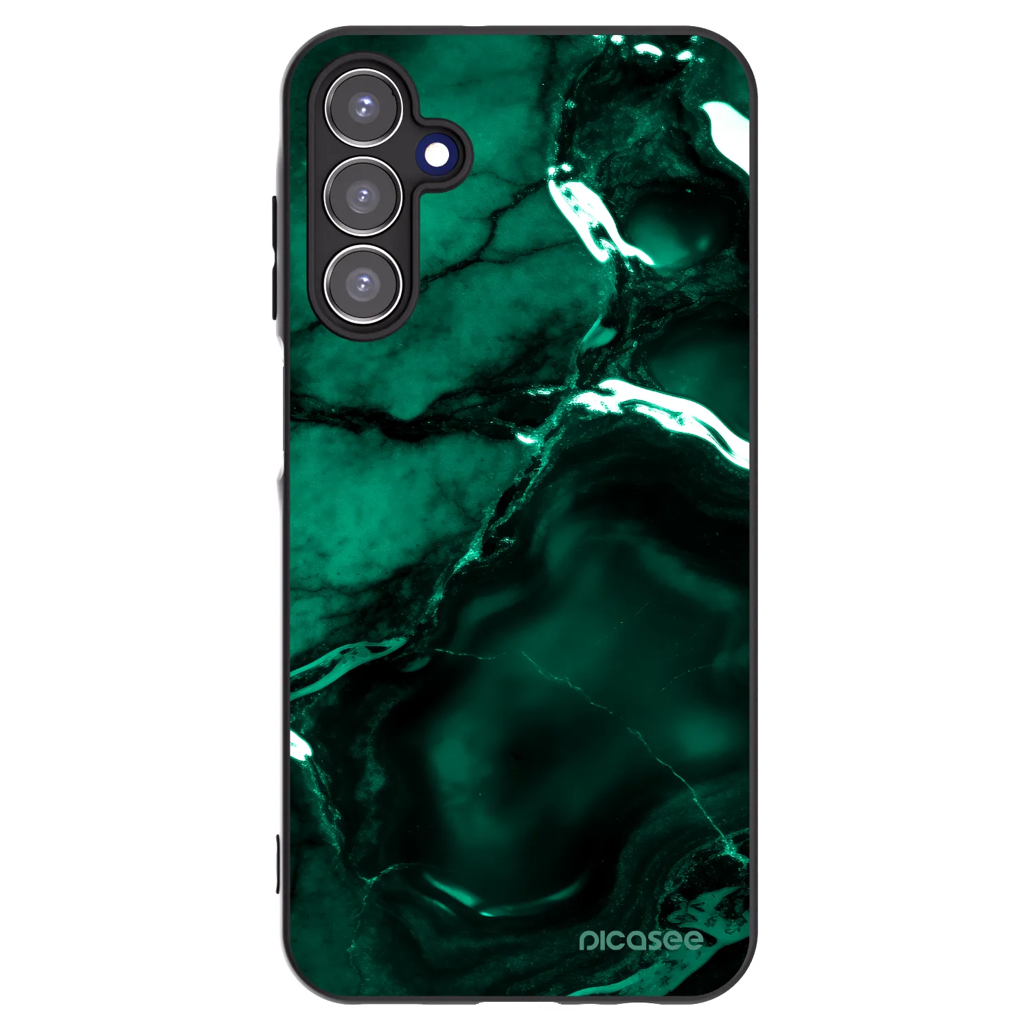 Picasee fekete szilikon tok az alábbi mobiltelefonokra Samsung Galaxy A15 A156B 5G - Dark emerald