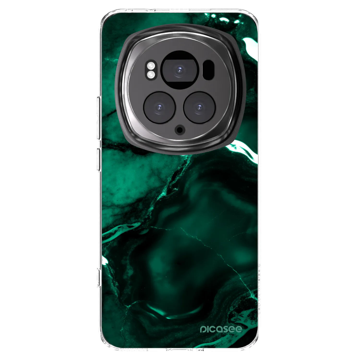 Picasee átlátszó szilikon tok az alábbi mobiltelefonokra Honor Magic6 Pro - Dark emerald