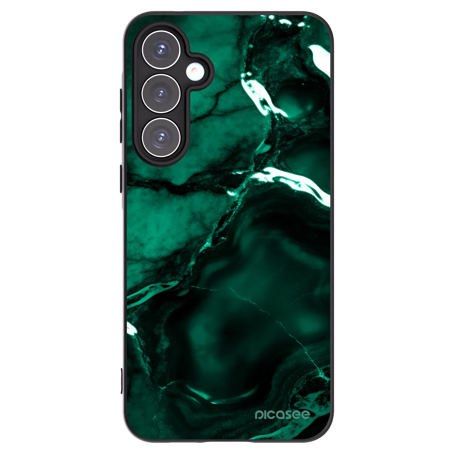Picasee fekete szilikon tok az alábbi mobiltelefonokra Samsung Galaxy A55 5G A556B - Dark emerald