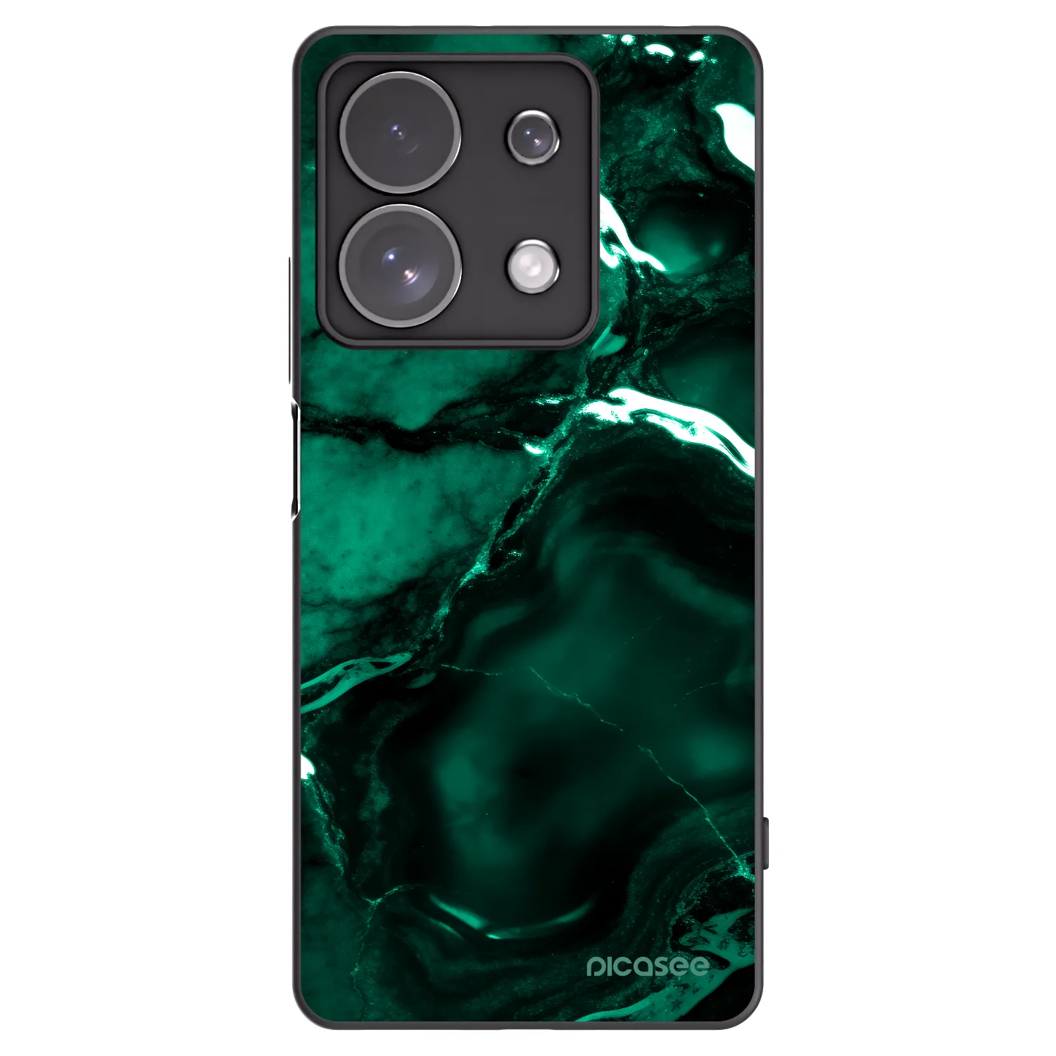 Picasee fekete szilikon tok az alábbi mobiltelefonokra Xiaomi Redmi Note 13 Pro 4G - Dark emerald