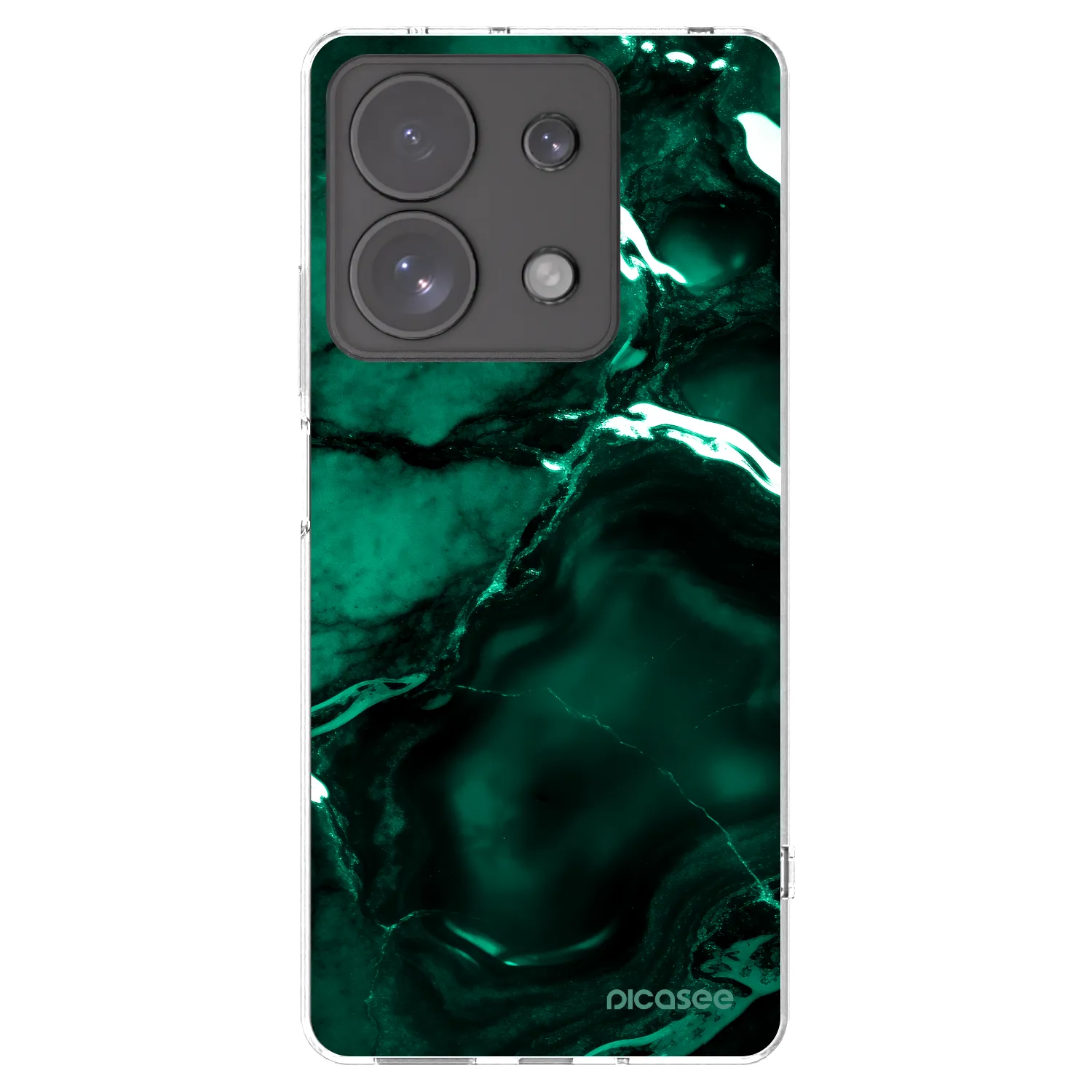 Picasee átlátszó szilikon tok az alábbi mobiltelefonokra Xiaomi Redmi Note 13 Pro 4G - Dark emerald