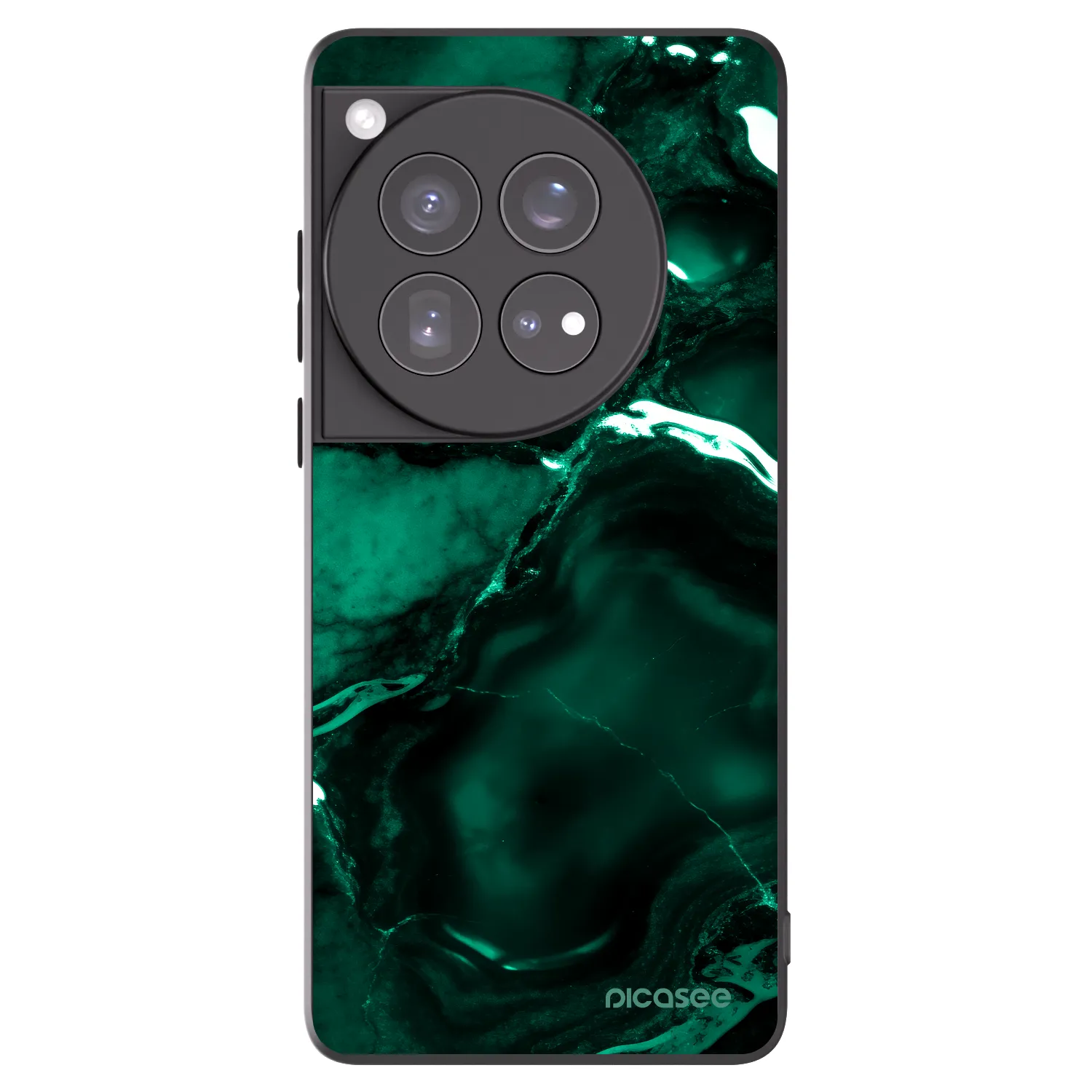 Picasee fekete szilikon tok az alábbi mobiltelefonokra OnePlus 12 5G - Dark emerald