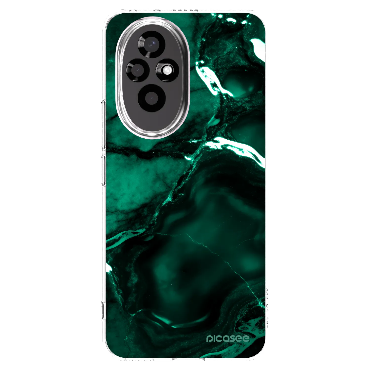 Picasee átlátszó szilikon tok az alábbi mobiltelefonokra Honor 200 Pro 5G - Dark emerald